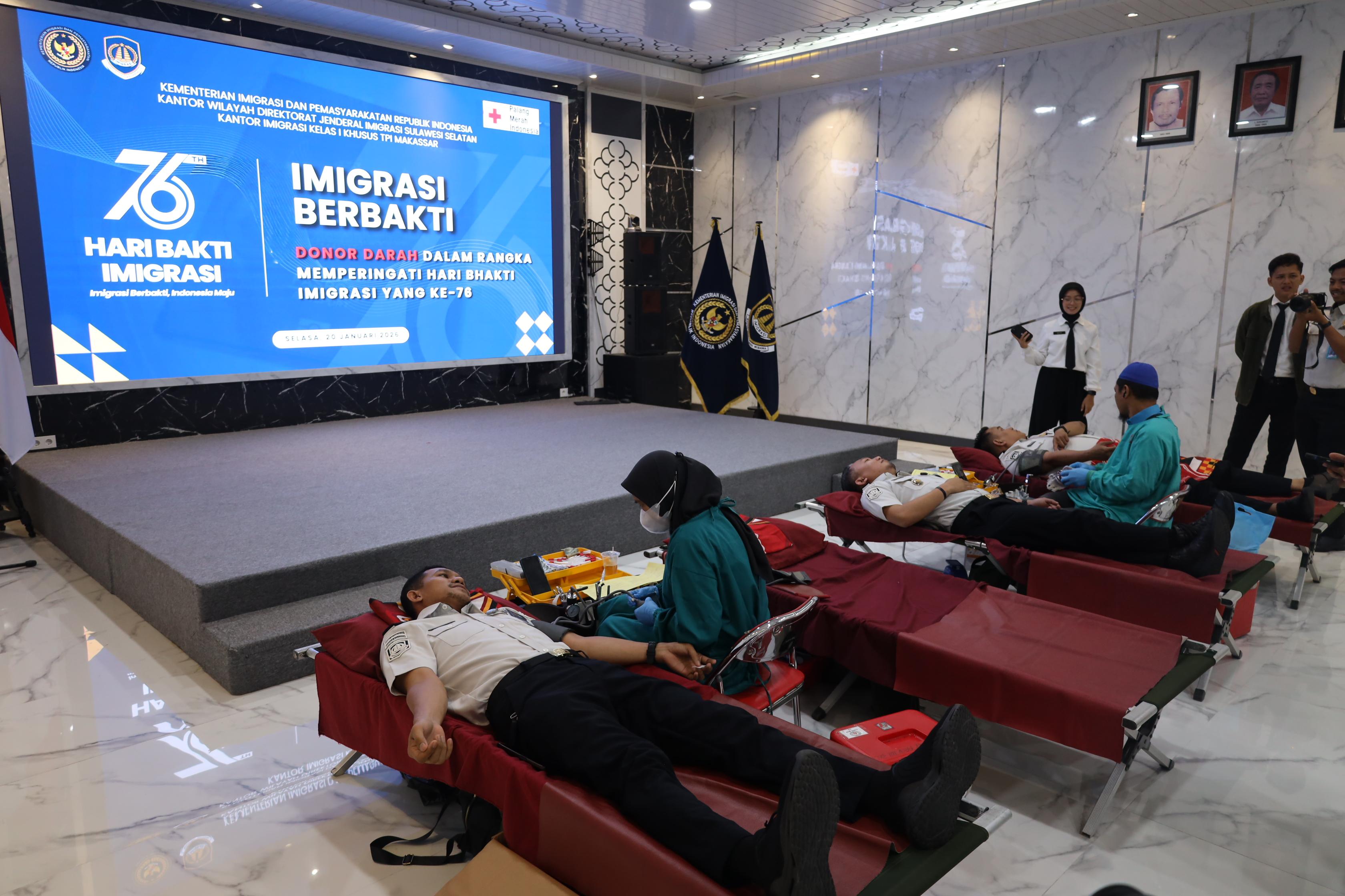 Sambut Hari Bhakti Imigrasi ke-76, Rumah Detensi Imigrasi Makassar Ikuti Aksi Donor Darah Kemanusiaan