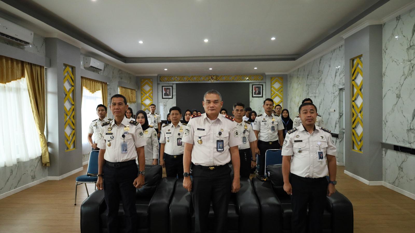 Gelorakan Semangat "Kerja Nyata, Pelayanan PRIMA", Rudenim Makassar Ikuti Apel Perdana Kemenimipas Tahun 2026