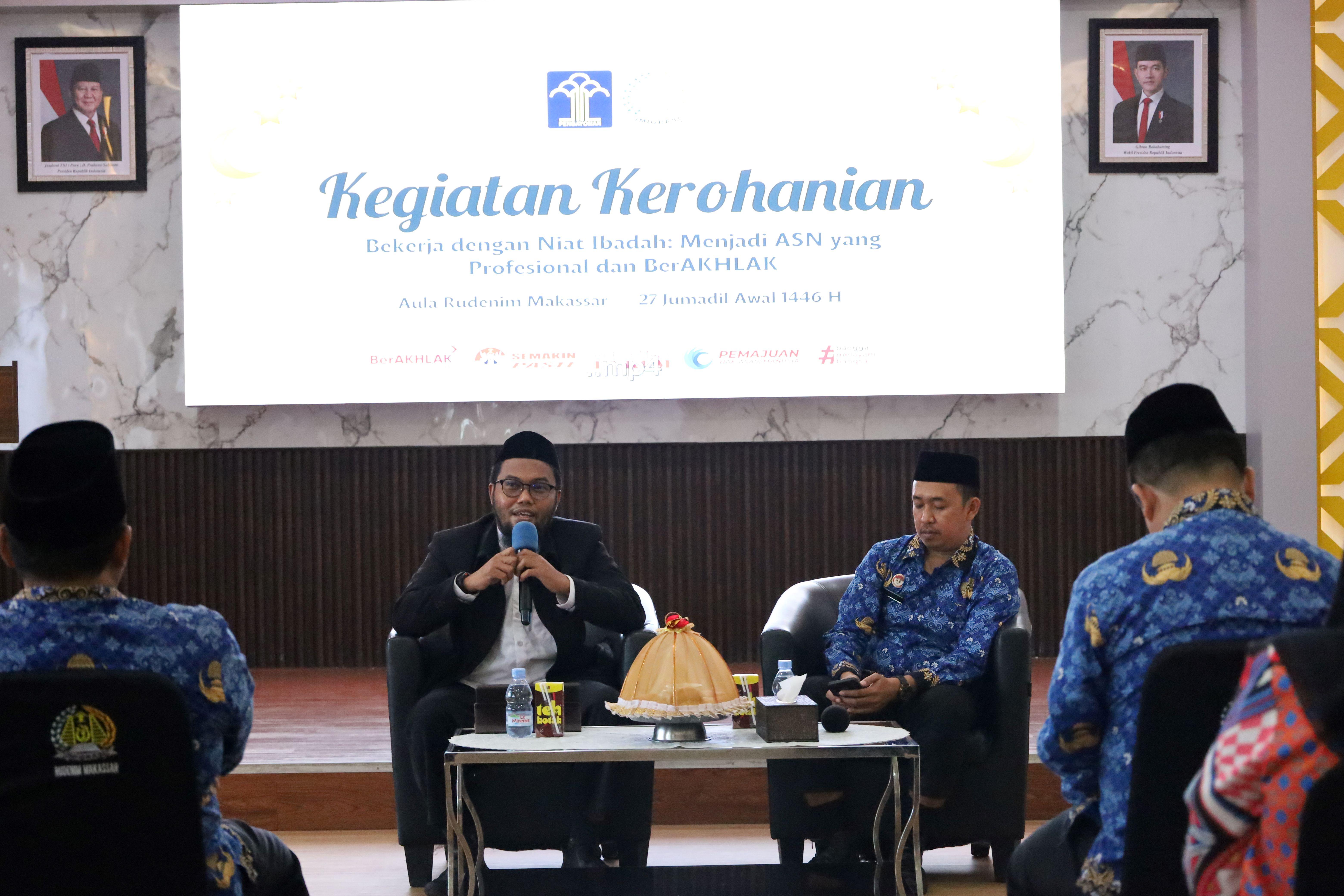 Rudenim Makassar Gelar Kegiatan Kerohanian dengan Tema “Bekerja dengan Niat Ibadah”